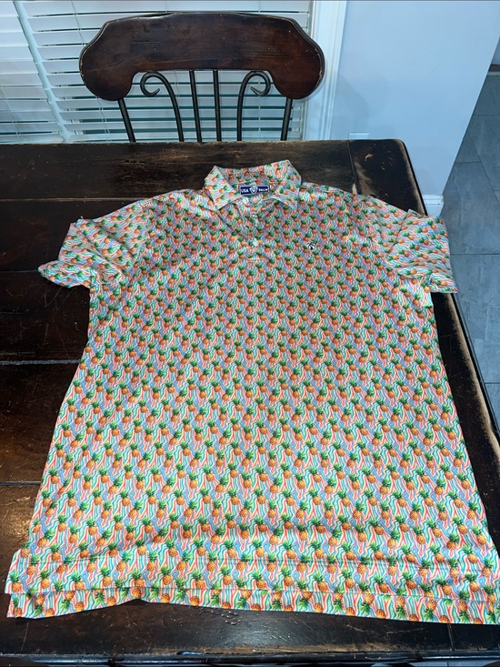 usa palm Other - USA PALM golf Men's Short-Sleeve Polo in Multicolor pineapple Print xl x large